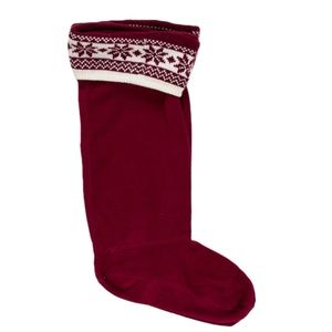 Hunter Red Fair Isle Tall Boot Socks - M/L (8-10 F)